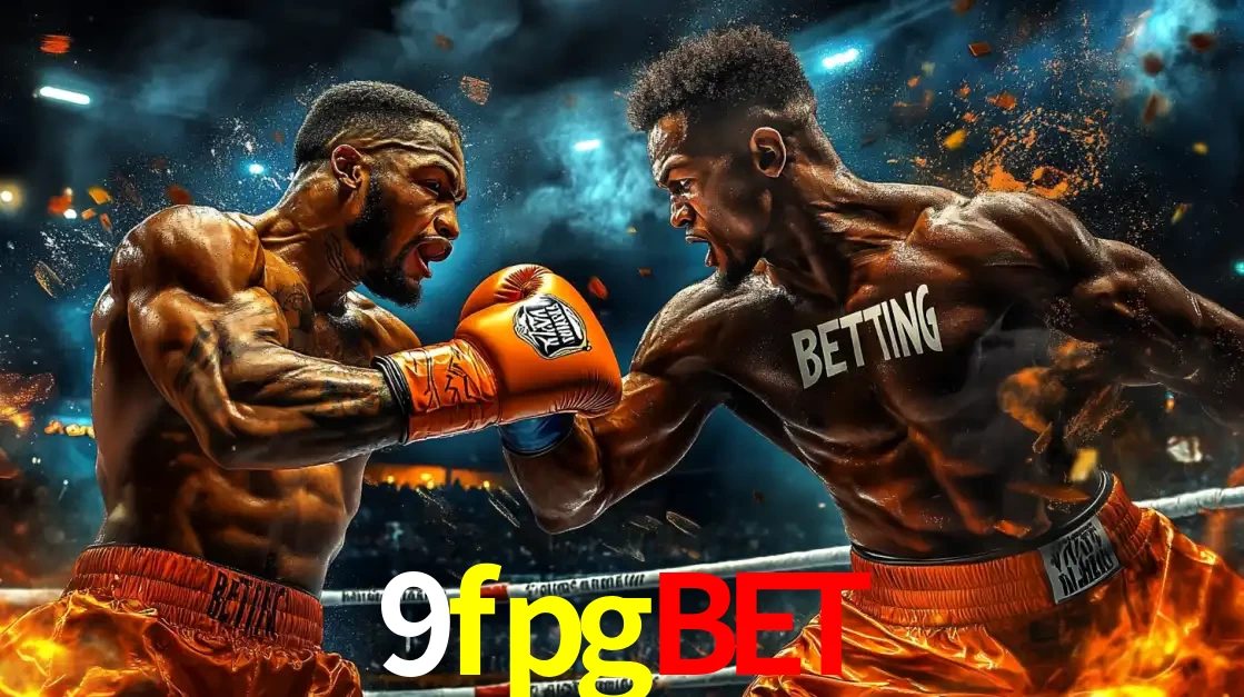 Dois boxeadores em uma luta intensa e explosiva, representando a adrenalina e as oportunidades de apostas em esportes de combate disponíveis na plataforma 9fpgbet.
