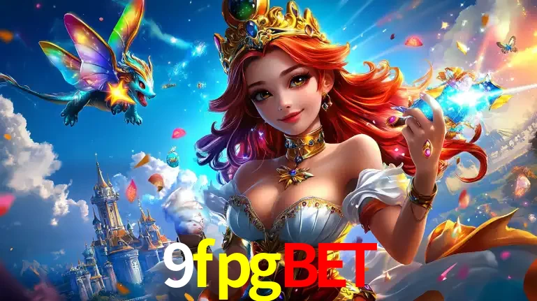 A princesa de um reino de fantasia mágico, com seu pequeno dragão, apresentando um mundo de prêmios encantados nos jogos de caça-níqueis do cassino 9fpgbet.